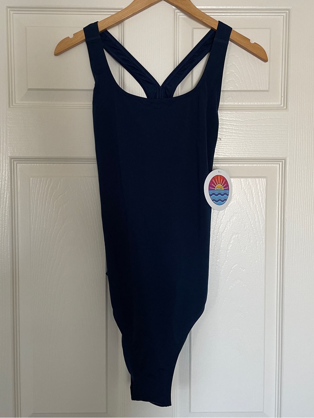 🏊🏻♀️ Sporti Navy HydroLast Solid Wide Strap One Piece Swimsuit 🏊🏻♀️